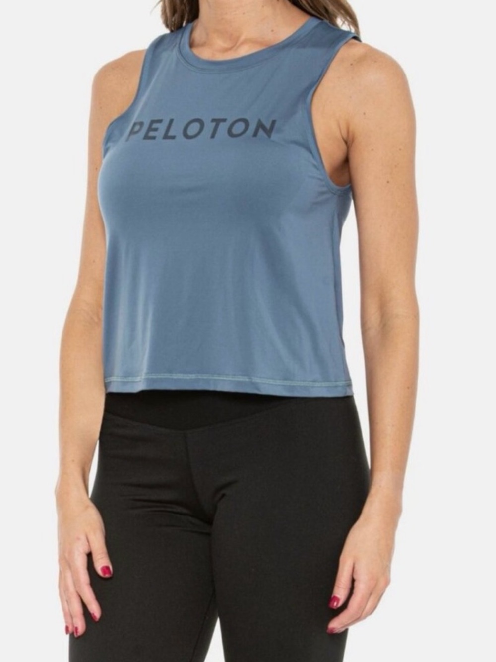 Peloton Slate Blue Tank Top Women’s Size S Logo Workout Athletic Sleeveless